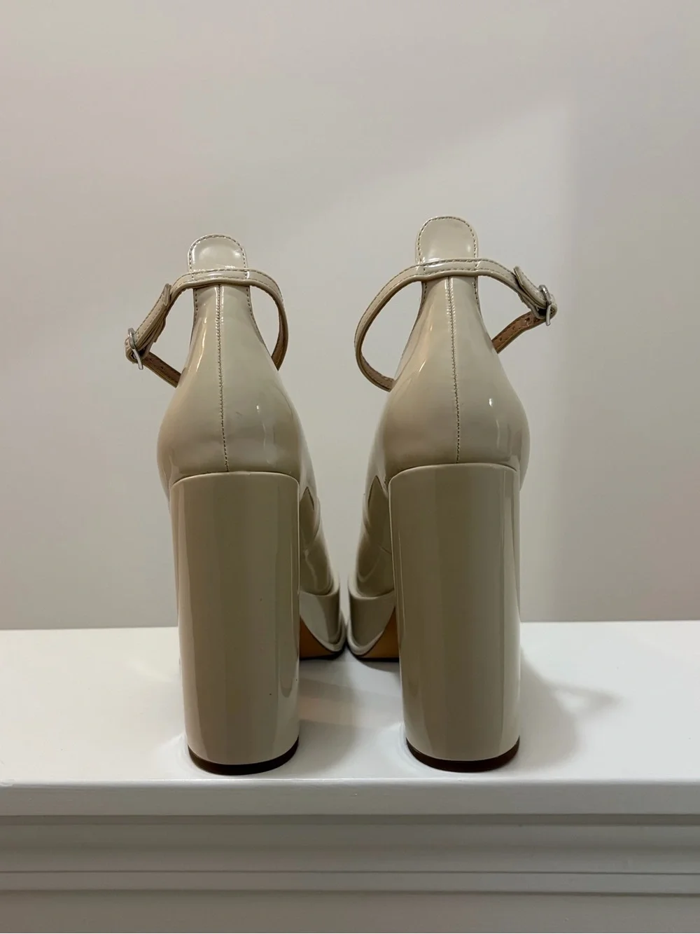 Steve Madden Bone Patent Platform Mary Jane Pumps